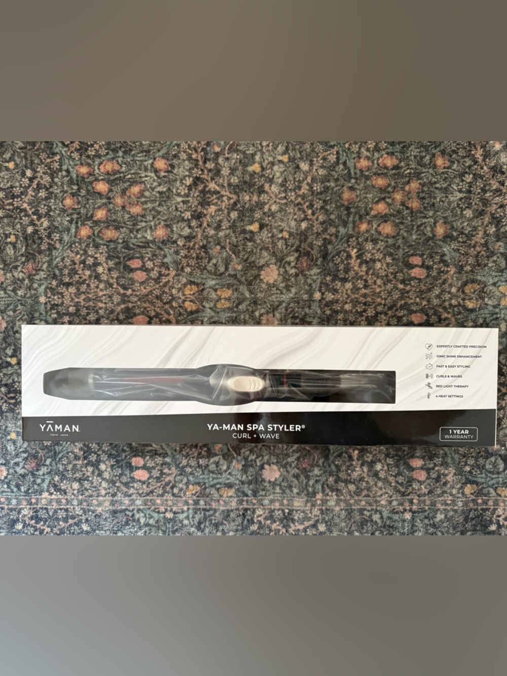 YA-MAN Spa Styler Curl + Wave Hair Tool in Black and Silver and Gold